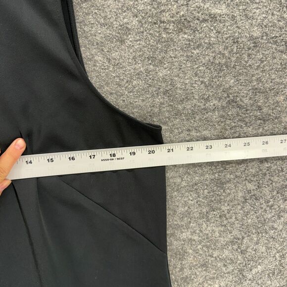 Ann Taylor Blouse Women L Large Black Rhinestone Sleeveless Wide Strap Zipper - Picture 3 of 7